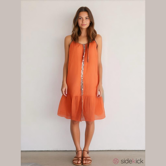 Free People Dresses & Skirts - Free People Orange Intimately Bali Sweet Nothing Slip Mini Dress